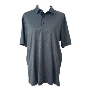 Men’s Large Polo Shirt Greg Norman ML75 Multicolor Rope Print Short Sleeve